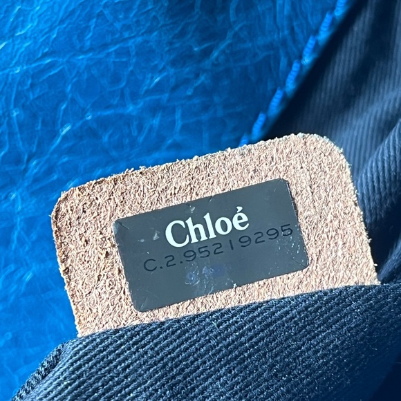 Chloe Blue Leather Plexo Paddington Medium Satchel Bag - Picture 8 of 9